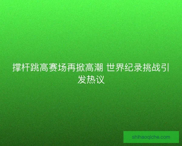 撑杆跳高赛场再掀高潮 世界纪录挑战引发热议