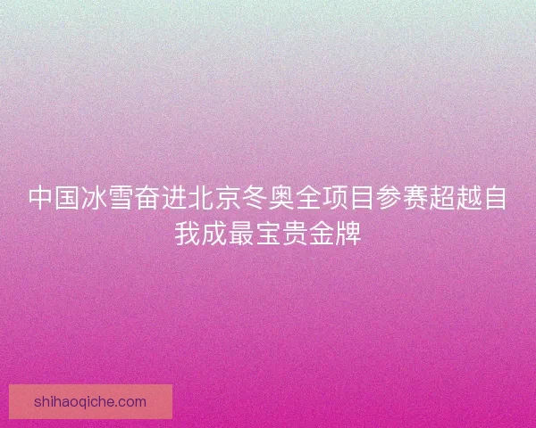 中国冰雪奋进北京冬奥全项目参赛超越自我成最宝贵金牌