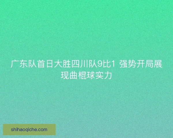 广东队首日大胜四川队9比1 强势开局展现曲棍球实力